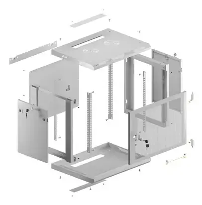 Lanberg WF01-6409-23S 19" 9U Wall Mounted Rack Cabinet Photo 2