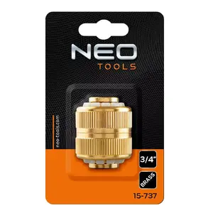 Соединитель для садового шланга NEO tools 15-737, 1 шт., металлический, вес 114 г