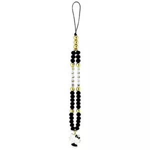 Phone Charm HELLO KITTY Pearls and Beads Kitty Charm — black decorative accessory