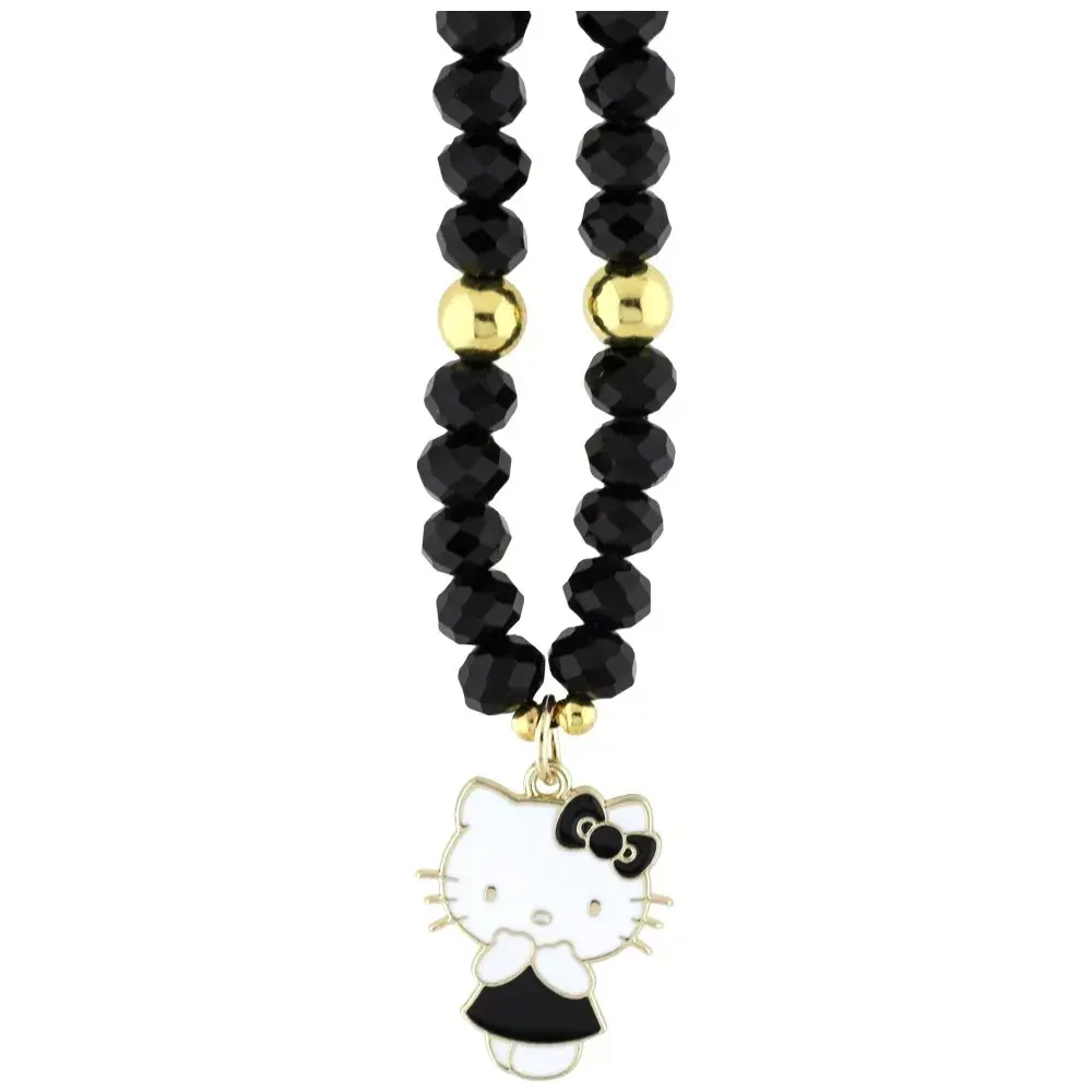 Phone Charm HELLO KITTY Pearls and Beads — black Photo 2