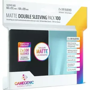 Sleeve pack Gamegenic Matte Double Sleeving Pack for 66×91 mm and 64×89 mm cards, 2×100 pcs