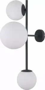 Wall lamp Italux VAILANTE WL-31221-3A-SBL — black glass spheres, 3-light wall fixture