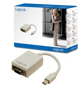 Адаптер-кабель LogiLink Mini DisplayPort в VGA 0.09 м Серый CV0038