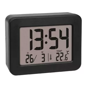 Quartz alarm clock TFA-Dostmann 60.2044.01 Black LCD Battery