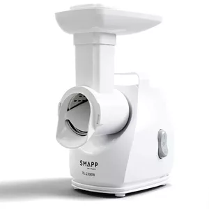 Meat grinder SMAPP model 490.81 BIAŁA — 2200 W, 1 speed, 2.7 kg/min, 3 strainers, white, shredding attachment
