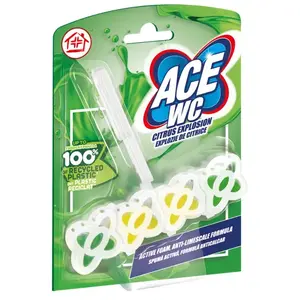 Tualetes bloks ace Citrus Explosion 48 g — tīrītājs un atsvaidzinātājs WC