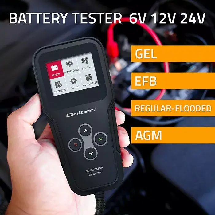 Battery analyzer QOLTEC 52489 — 6V 3-in-1 Photo 2