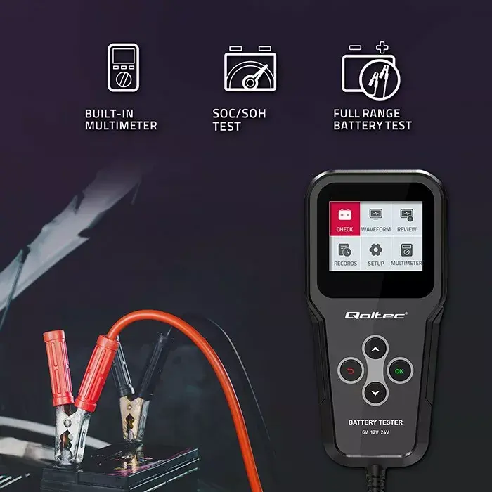 Battery analyzer QOLTEC 52489 — 6V 3-in-1 Photo 5