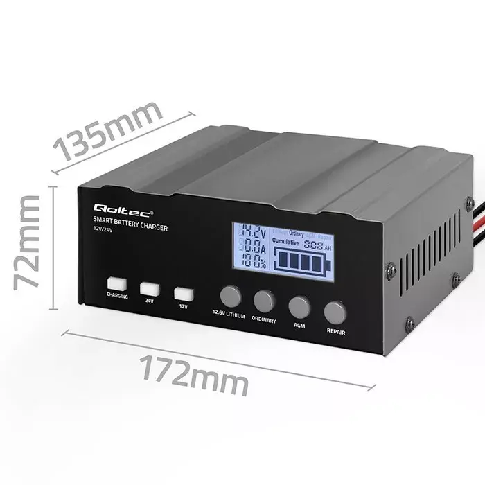Lādētājs QOLTEC 52491 mikroprocesors LCD Photo 8