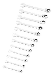 Stanley FMMT82849-0 Ratchet Wrench Set Chromium-vanadium steel 72 teeth 8-19 mm 12 pieces
