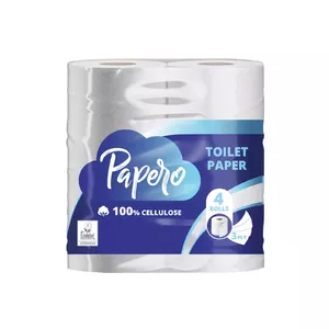 Toilet paper Papero 3-layer 145 sheets per roll, pack of 4 rolls