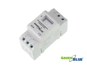 Таймер на DIN-рейку MACLEAN GB104 GreenBlue — недельный программируемый, 16 программ