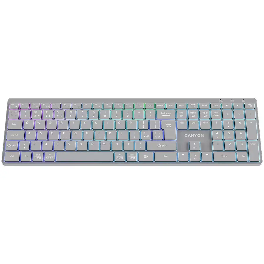 CANYON HKB-W11 bezvadu RGB tastatūra Photo 2