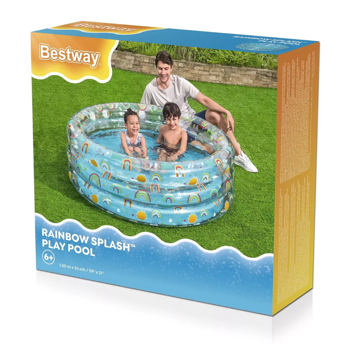 Triton Rainbow Splash Inflatable Kids Pool 1.50 m Photo 12