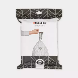 Trash Bag Brabantia 138829 60 L White 40 pcs