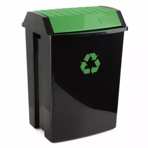 Waste bin TATAY 50L green durable design, 50 liters capacity