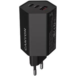 Зарядное устройство CANYON HEXAGON 65 GaN 65W 2xPD 1xQC – компактное 65W GaN USB-C/USB-A