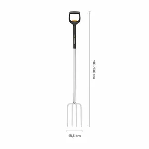 Садовая вилка Fiskars Xact телескопическая 111–130 см, регулируемая длина