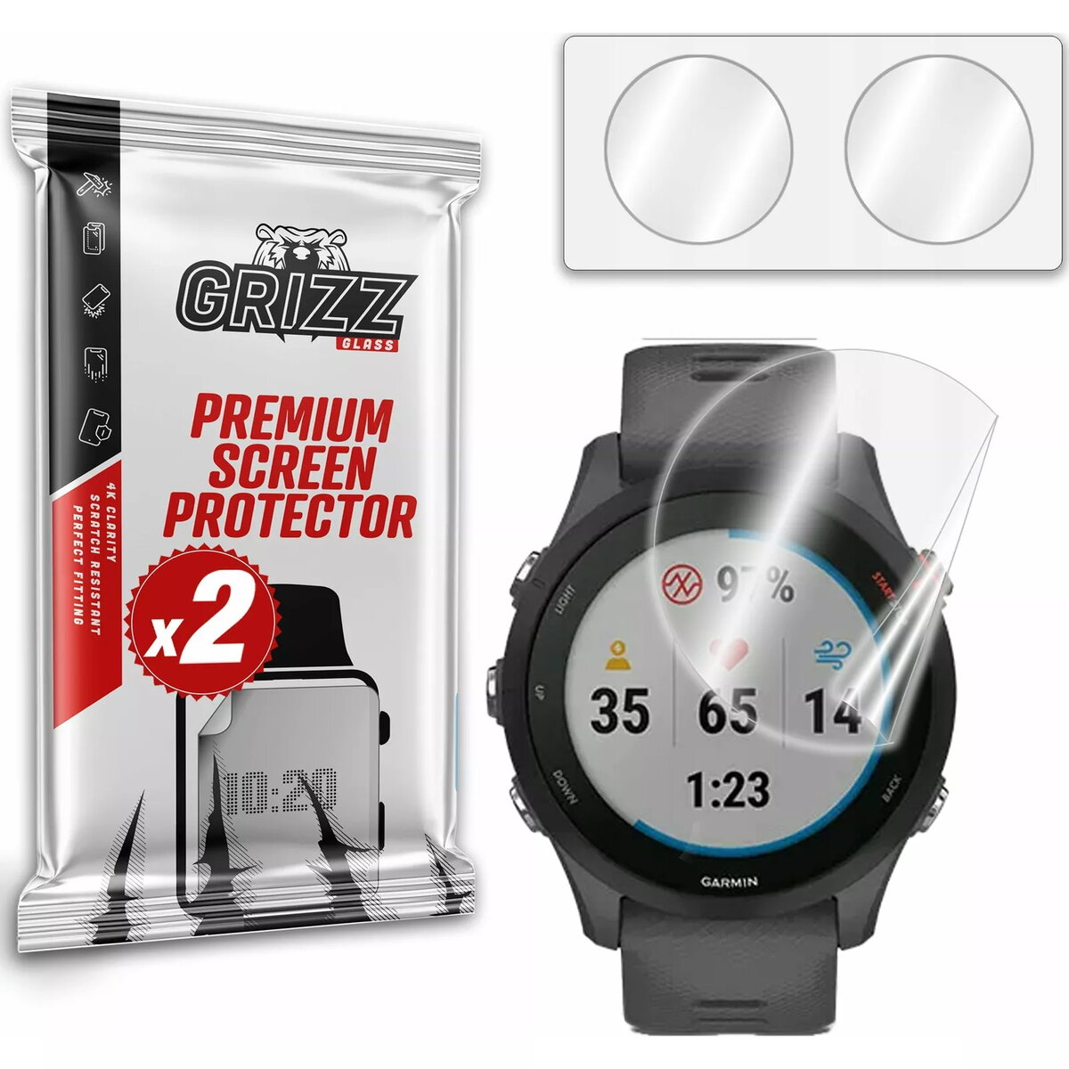 Aizsargplēve GrizzGlass CeramicFilm priekš Garmin Forerunner