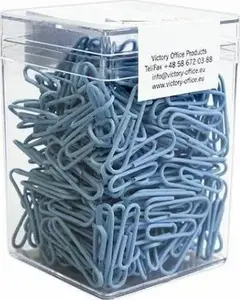 Binder Clips Victory Office Product round 28 mm — 300 pcs, dark pastel blue, plastic container