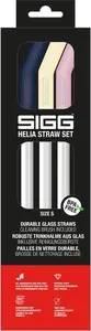 Набор стеклянных бутылок Sigg Helia Straw Set Night Small 0.45 л — боросиликатное стекло, 3 шт.