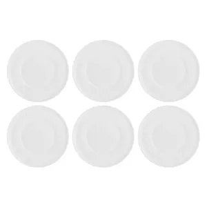 Salad plates LA PORCELLANA BIANCA Bosco White 21.5 cm — set of 6