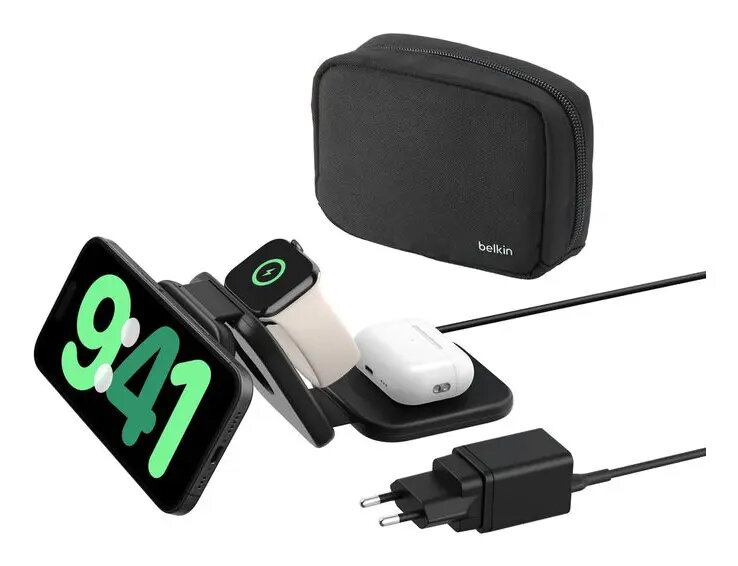 Belkin BoostCharge Pro WIZ024VFBK Bezvadu 3-in-1