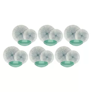 Dinner service for 6 people Rose&Tulipani R18380TA18 ceramic floral design, 18 pieces