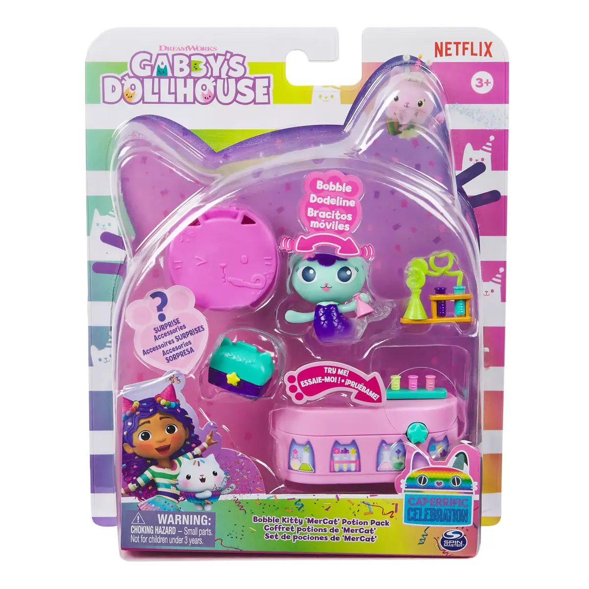 Экшен/Приключение Spinmaster Gabby's Dollhouse BobbleK Kitty MerCat Potion Pack Photo 9