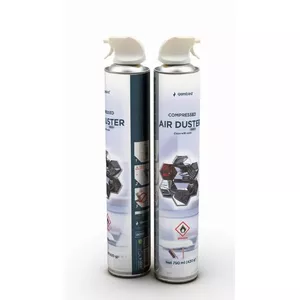Compressed air duster Cablexpert CK-CAD-FL750-01 — 750 ml, 65 mm × 296 mm, multicolour