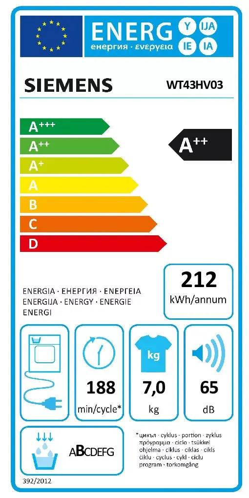 Žāvēšanas iekārta Siemens iQ300 WT43HV03 Photo 2