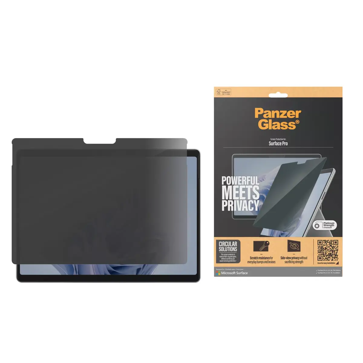 Privātuma ekrāna aizsargstikls PanzerGlass Microsoft Surface Pro X 8 9 10 11 Photo 2