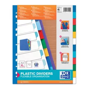 Divider Oxford 100205086 Multicolour Polypropylene A4XL 6 pcs