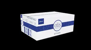 Бумажные полотенца-листы Ellis 21×22 см, белый узор, 20 пачек по 150 листов