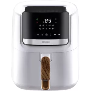 Аэрогриль SENCOR SFR 6551WH — объём 3.5 л, мощность 1400 Вт, температура 80–200°C, сенсорное управление, таймер 60 мин