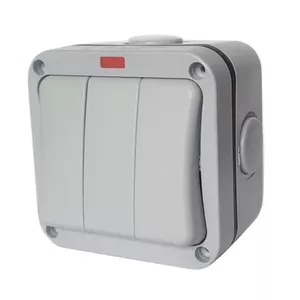Weatherproof Switch HiSmart EL240272 — 3‑gang IP66