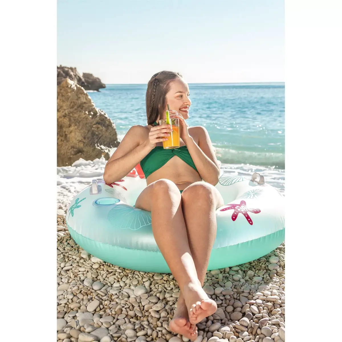 Inflatable Swimming Ring Bestway Coral Bliss 1.07x1.13 m Photo 13