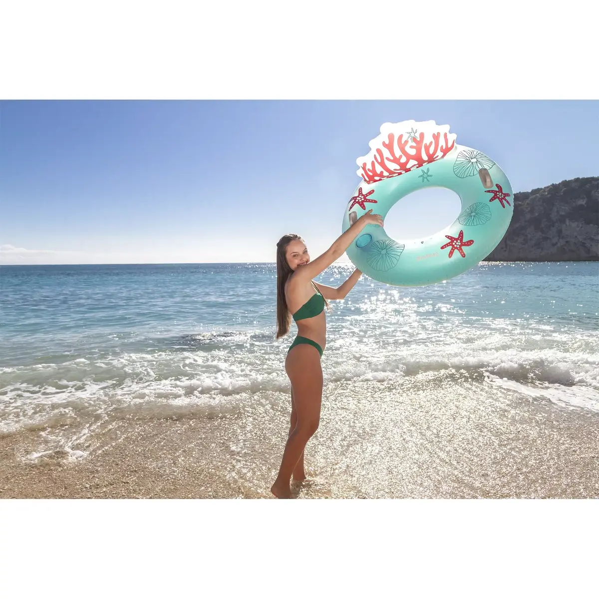 Inflatable Swimming Ring Bestway Coral Bliss 1.07x1.13 m Photo 16