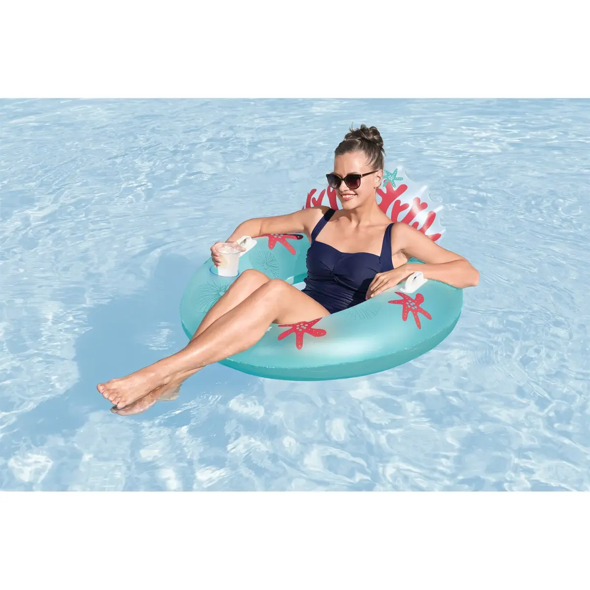 Inflatable Swimming Ring Bestway Coral Bliss 1.07x1.13 m Photo 17