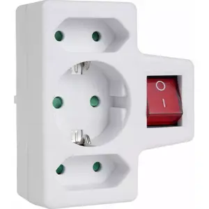 Power outlet MACLEAN MCE215 German version with 1×16A and 2×2.5A protected sockets