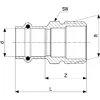 VIEGA Viega 2611 gunmetal flange cover 28 cm Photo 3