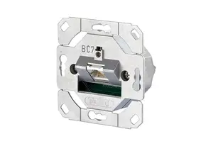 Розетка RJ-45 MetzConnect 1307371200-I, металлическая, размеры 69.9×69.9×38.5 мм