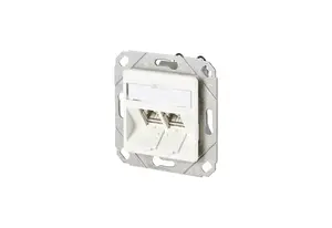 Розетка RJ-45 MetzConnect 130B11D21102-E, Cat6a, белая, 69.9×69.9×41 мм