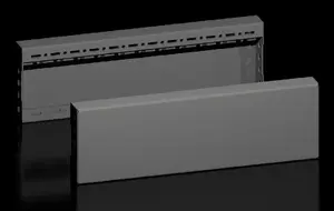 Trim panel Rittal VX 8660.032 — steel, black, height 100 mm, depth 500 mm (2 pcs)