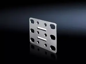 Mounting plate Rittal 8617.505 — steel, silver, for rack enclosure