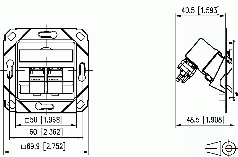 Розетка RJ‑45 MetzConnect 130B12D21102‑E Photo 2