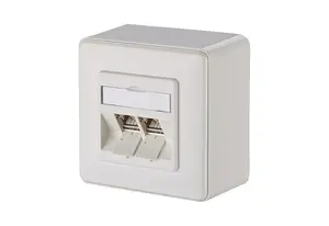 Розетка RJ-45 MetzConnect 130B12D20002-E Cat6a, белая, 85.6×85.6×51 мм