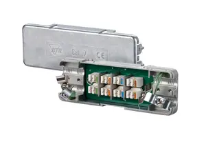 Network extender MetzConnect 130863-E, metallic, IP67 protection, supports Cat6/6a/7