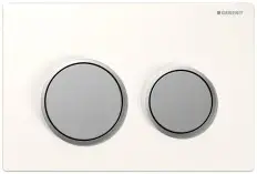 Кнопочная панель GEBERIT Omega20 115.085.KH.1 двухрежимная сатин глянцевое хромирование