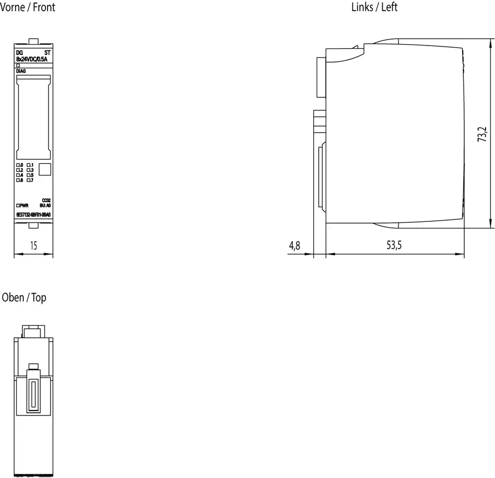 Модуль выходов Siemens 6ES7132-6BF01-0BA0 SIMATIC ET 200SP Photo 2
